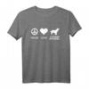 Peace, Love, Cocker Spaniel T-Shirt – Klassisch geschnitten mit Hundespruch für Hunde- und Tierliebhaber