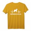 Bearded Collie T-Shirt mit Herzschlag - Für Hundeliebhaber und Hundebesitzer, klassisch geschnitten, doppelt genäht