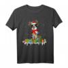 Xmas Border Collie Christmas Lights Santa Reindeer Dog T-Shirt – Festive Pet Costume for Dog Lovers & Holiday Celebrations