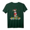 Xmas Border Collie Christmas Lights Santa Reindeer Dog T-Shirt – Festive Pet Costume for Dog Lovers & Holiday Celebrations