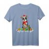 Xmas Border Collie Christmas Lights Santa Reindeer Dog T-Shirt – Festive Pet Costume for Dog Lovers & Holiday Celebrations