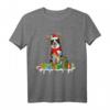 Xmas Border Collie Christmas Lights Santa Reindeer Dog T-Shirt – Festive Pet Costume for Dog Lovers & Holiday Celebrations