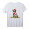 Xmas Border Collie Christmas Lights Santa Reindeer Dog T-Shirt – Festive Pet Costume for Dog Lovers & Holiday Celebrations