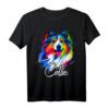 HapFrog T-Shirt mit Rough Collie Hund - Buntes Color Splash Design für Hundeliebhaber und Tierfans
