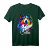 HapFrog T-Shirt mit Rough Collie Hund - Buntes Color Splash Design für Hundeliebhaber und Tierfans
