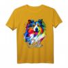 HapFrog T-Shirt mit Rough Collie Hund - Buntes Color Splash Design für Hundeliebhaber und Tierfans