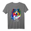 HapFrog T-Shirt mit Rough Collie Hund - Buntes Color Splash Design für Hundeliebhaber und Tierfans