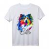 HapFrog T-Shirt mit Rough Collie Hund - Buntes Color Splash Design für Hundeliebhaber und Tierfans
