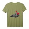 Katzenmotiv T-Shirt mit Britisch Kurzhaar und Herz - Lustiges und Süßes Katzendesign für Katzenliebhaber, Katzenmama & Katzenpapa