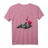 Katzenmotiv T-Shirt mit Britisch Kurzhaar und Herz - Lustiges und Süßes Katzendesign für Katzenliebhaber, Katzenmama & Katzenpapa