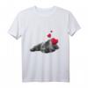 Katzenmotiv T-Shirt mit Britisch Kurzhaar und Herz - Lustiges und Süßes Katzendesign für Katzenliebhaber, Katzenmama & Katzenpapa
