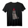 Katzenmotiv T-Shirt mit Britisch Kurzhaar und Herz – Lustiges, buntes Shirt für Katzenliebhaber und Katzenmamas & -papas
