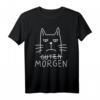 Morgenmuffel Langschläfer Katzen T-Shirt – Lustiges Geschenk für Katzenfans, Katzenmütter & -väter, ideal für Geburtstag & Weihnachten