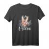 Frohe Ostern Blumen Hasen Outfit Damen T-Shirt - Witziges und Schönes Ostergeschenk für Frau, Mutter, Tochter, Oma und Tante