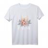 Frohe Ostern Blumen Hasen Outfit Damen T-Shirt - Witziges und Schönes Ostergeschenk für Frau, Mutter, Tochter, Oma und Tante