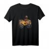 Damen Chocolate Labrador Retriever T-Shirt mit Hund in Landwagen, Sonnenblumen & Kürbissen – Stylisches Geschenk für Hundeliebhaberinnen
