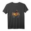 Damen Chocolate Labrador Retriever T-Shirt mit Hund in Landwagen, Sonnenblumen & Kürbissen – Stylisches Geschenk für Hundeliebhaberinnen