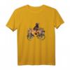 Damen Chocolate Labrador Retriever T-Shirt mit Hund in Landwagen, Sonnenblumen & Kürbissen – Stylisches Geschenk für Hundeliebhaberinnen