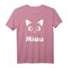Miau - Lustiges Katzen T-Shirt für Katzenliebhaber & Tierfreunde | Geschenkidee für Geburtstag & Weihnachten