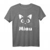 Miau - Lustiges Katzen T-Shirt für Katzenliebhaber & Tierfreunde | Geschenkidee für Geburtstag & Weihnachten