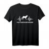 Flat Coated Retriever Puls T-Shirt – Hundeliebhaber Geschenk für Fans & Hundebesitzer mit Herzschlag-Design