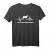 Flat Coated Retriever Puls T-Shirt – Hundeliebhaber Geschenk für Fans & Hundebesitzer mit Herzschlag-Design