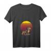 Damen Retro-Dachshund-Silhouette-Geschenke T-Shirt mit V-Ausschnitt – Perfektes Geschenk für Hundeliebhaber & Dackelbesitzer zum Geburtstag