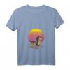 Damen Retro-Dachshund-Silhouette-Geschenke T-Shirt mit V-Ausschnitt – Perfektes Geschenk für Hundeliebhaber & Dackelbesitzer zum Geburtstag