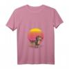 Damen Retro-Dachshund-Silhouette-Geschenke T-Shirt mit V-Ausschnitt – Perfektes Geschenk für Hundeliebhaber & Dackelbesitzer zum Geburtstag