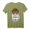 Lustiges Dackel Hund Tasse Kaffee Kaffeetrinker Damen T-Shirt – Humorvolles Geschenk für Hundeliebhaberinnen und Kaffeefans