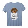 Lustiges Dackel Hund Tasse Kaffee Kaffeetrinker Damen T-Shirt – Humorvolles Geschenk für Hundeliebhaberinnen und Kaffeefans