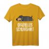Offizielles Hund Dackel Schlafshirt & Pyjama – Lustiges Geschenk für Langschläfer, Morgenmuffel & Nachteulen, Damen & Herren