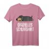 Offizielles Hund Dackel Schlafshirt & Pyjama – Lustiges Geschenk für Langschläfer, Morgenmuffel & Nachteulen, Damen & Herren