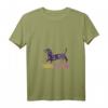 Damen Haustier Hund Geschenk - Vintage Dackel T-Shirt mit V-Ausschnitt für Hundebesitzerinnen, Tierliebhaber & Dackel Fans