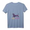 Damen Haustier Hund Geschenk - Vintage Dackel T-Shirt mit V-Ausschnitt für Hundebesitzerinnen, Tierliebhaber & Dackel Fans