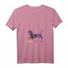 Damen Haustier Hund Geschenk - Vintage Dackel T-Shirt mit V-Ausschnitt für Hundebesitzerinnen, Tierliebhaber & Dackel Fans