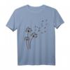 Dackel Pusteblume liebt Hund Muttertags T-Shirt - Lustiges und Niedliches Hund Mama Shirt für Hunde- & Dackel-Liebhaberinnen