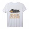 Offizielles Schlafshirt Pyjama Hund Dackel - Lustiges Geschenk für Langschläfer, Morgenmuffel & Nachteulen, Damen & Herren