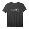Dackel EKG Herzschlag T-Shirt – Trendiges Hundemotiv für Dackelliebhaber, Herrchen & Frauchen, Züchter & Hundeliebhaber