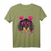 Dackel Valentinstag T-Shirt für Hunde-Liebhaber - Lustiges Herz-Design, perfektes Geschenk für Hundebesitzer & Paare
