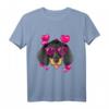 Dackel Valentinstag T-Shirt für Hunde-Liebhaber - Lustiges Herz-Design, perfektes Geschenk für Hundebesitzer & Paare