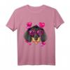 Dackel Valentinstag T-Shirt für Hunde-Liebhaber - Lustiges Herz-Design, perfektes Geschenk für Hundebesitzer & Paare