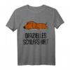 Offizielles Schlafshirt Pyjama Hund Dackel – Lustiges Geschenk für Nachteulen, Morgenmuffel & Langschläfer, Damen und Herren