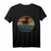 Süßer Dackel Hund T-Shirt - Retro Sunset Design für Dackelbesitzer, Herrchen & Hundeliebhaber