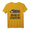 Offizielles Schlafshirt Pyjama mit Dackel Lustiges Geschenk für Damen und Herren - Perfekt für Langschläfer, Morgenmuffel und Nachteulen