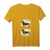 Damen Dackel T-Shirt mit V-Ausschnitt – Lustiges Hundedesign 'Online Offline' für Hundeliebhaber, als Geschenk zum Geburtstag, Weihnachten und mehr