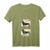 Damen Dackel T-Shirt mit V-Ausschnitt – Lustiges Hundedesign 'Online Offline' für Hundeliebhaber, als Geschenk zum Geburtstag, Weihnachten und mehr