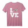 Dalmatiner Liebe T-Shirt mit pinker Silhouette – Perfektes Geschenk für Hundeliebhaber und Dalmatiner-Fans
