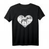 Dalmatiner Herz T-Shirt – Klassisch geschnittenes Hundeliebhaber-Shirt mit Dalmatiner Motiv als Geschenkidee