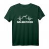 Dalmatiner Herzschlag T-Shirt für Hunde- und Dalmatinerliebhaber – Klassisch geschnitten, doppelt genähter Saum, ideales Geschenk für Hundebesitzer
